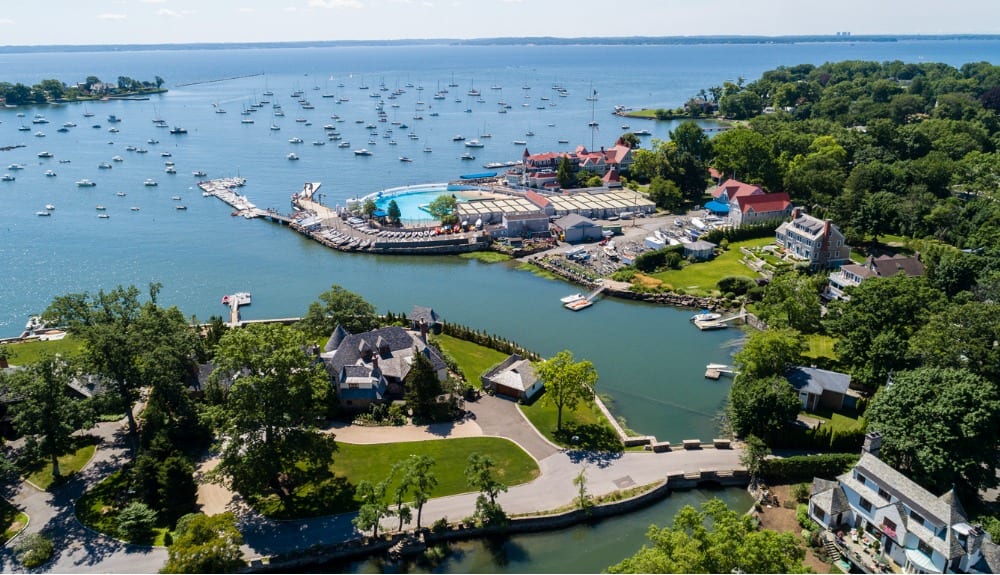 The Aerial Drone View Of The Marina In Larchmont Westchester County Picture Id1146147389 2 Top Schools in Larchmont, Social Life in Larchmont