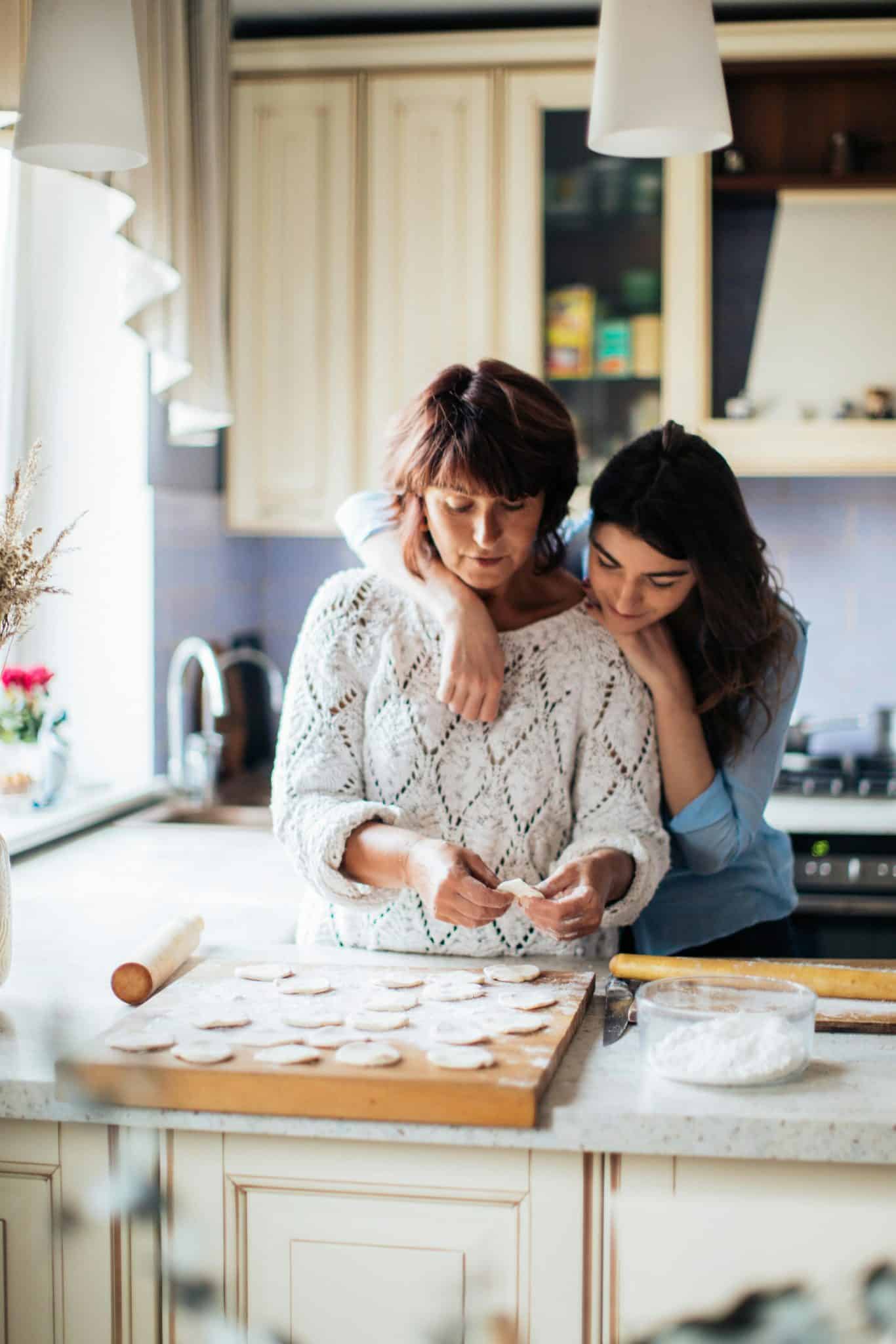 mother and daughter mother and daughter in the kitchen