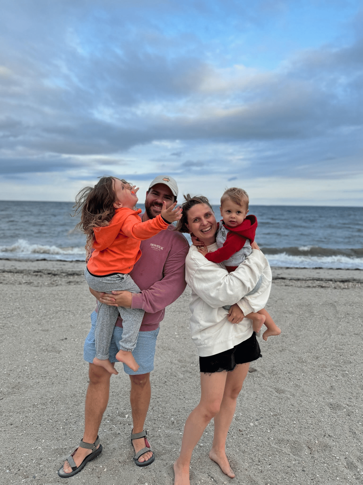 Family on the Beach The Corrigan Family on the Beach