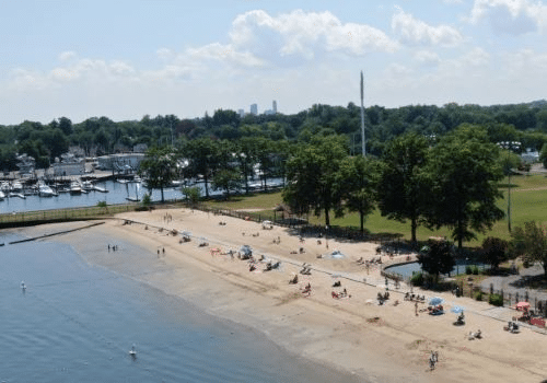 Beach in Mamaroneck, New York