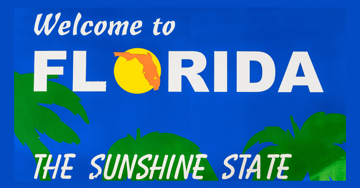 Welcome to Florida Road Sign Welcome to Florida Road Sign