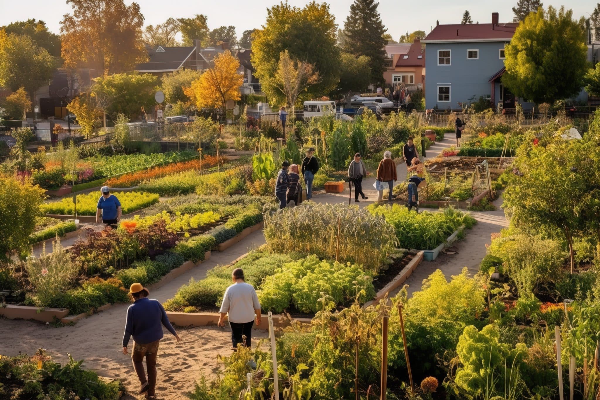 Community gardens in the suburbs Community gardens in the suburbs