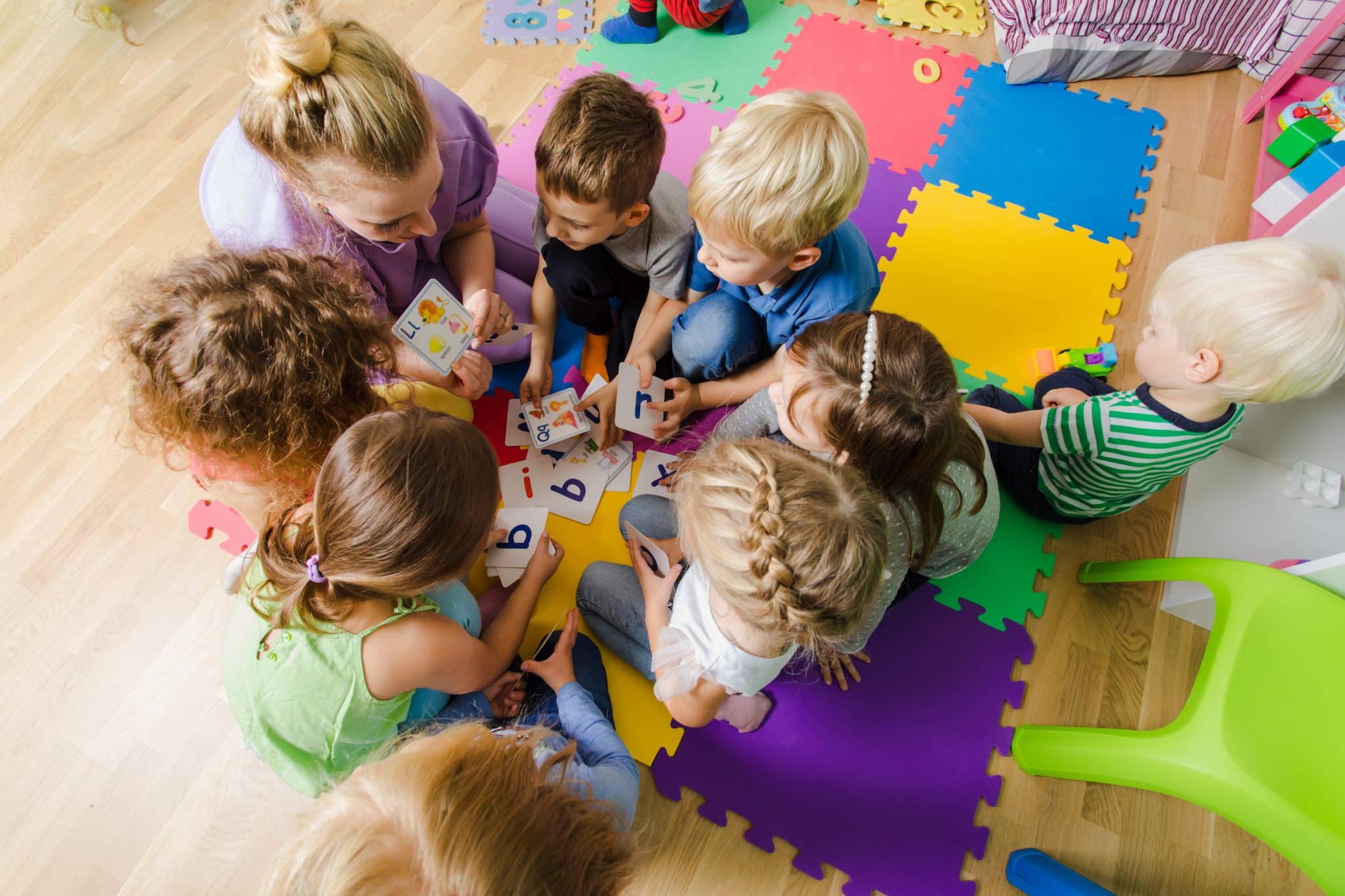 Educational group activity with preschool children Educational group activity with preschool children
