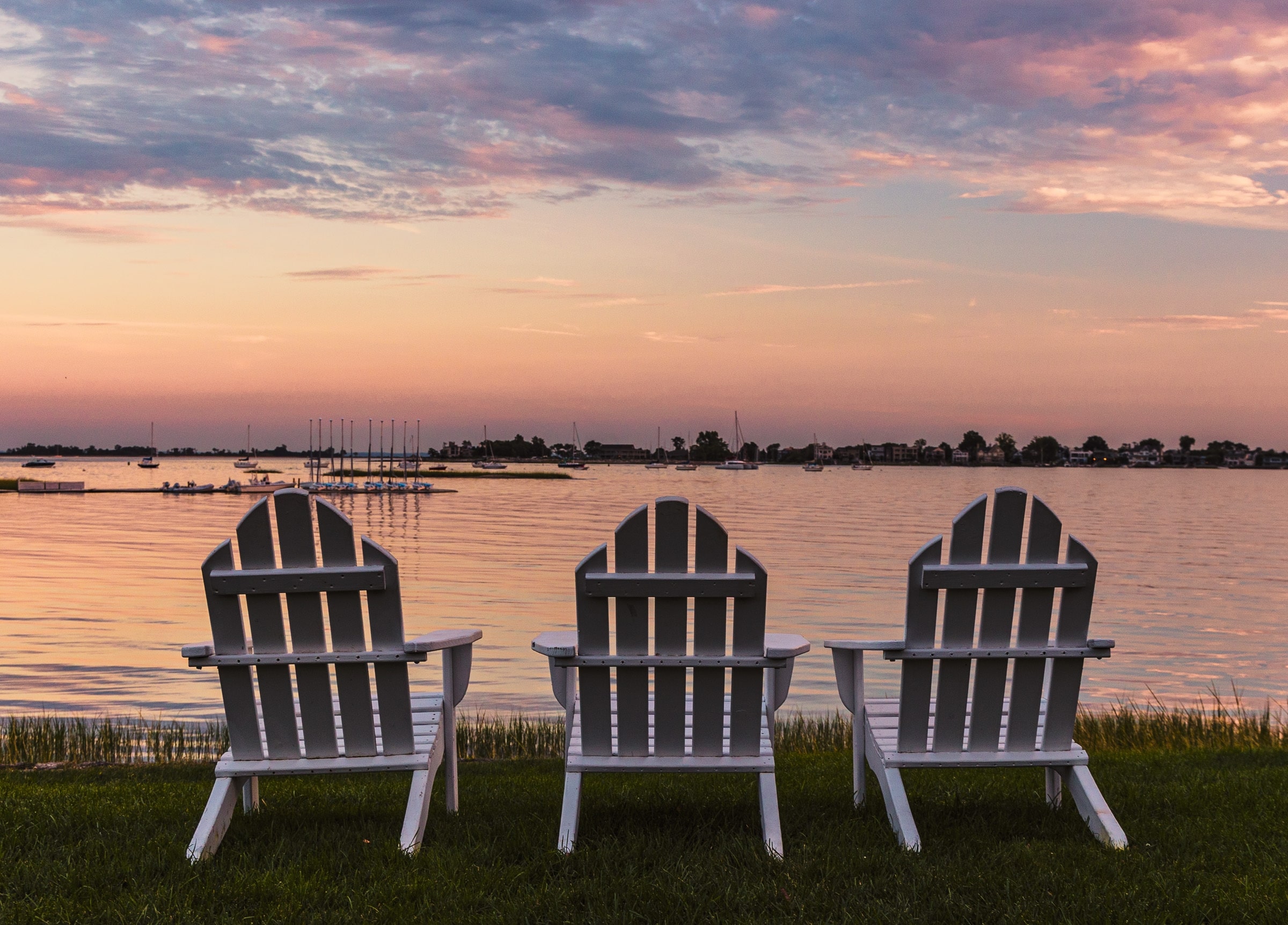 A,View,Of,Chairs,At,Sunset,In,Westport,,Connecticut Westport, CT